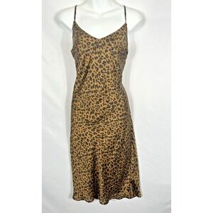 A New Day Womens Satin Midi Slip Dress Size X Y2K Leopard‎ Fairy Grunge Mob Wife